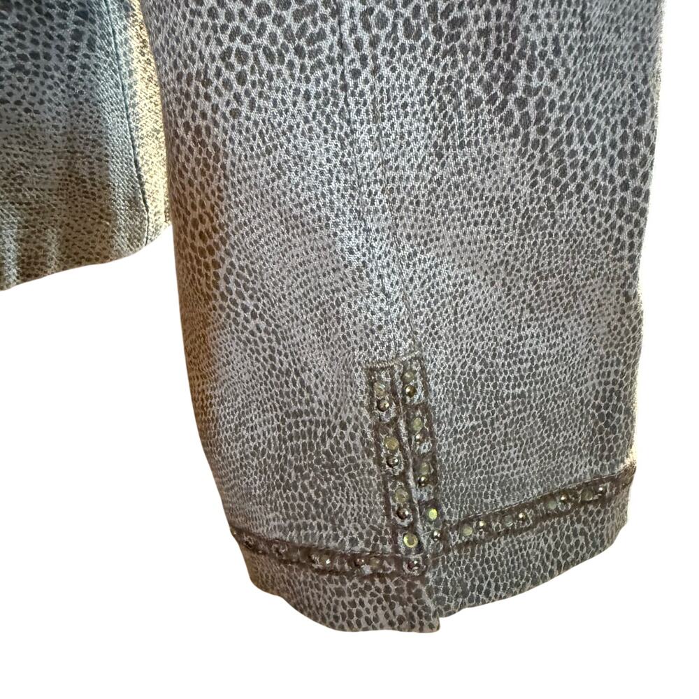 Chico's Platinum Peppie Python Jacket, Rhinestone… - image 7